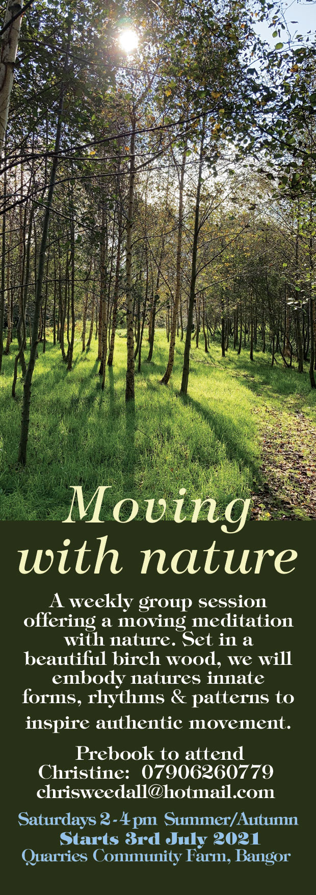 Moving with nature weekly group information leaflet